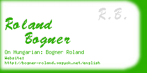 roland bogner business card